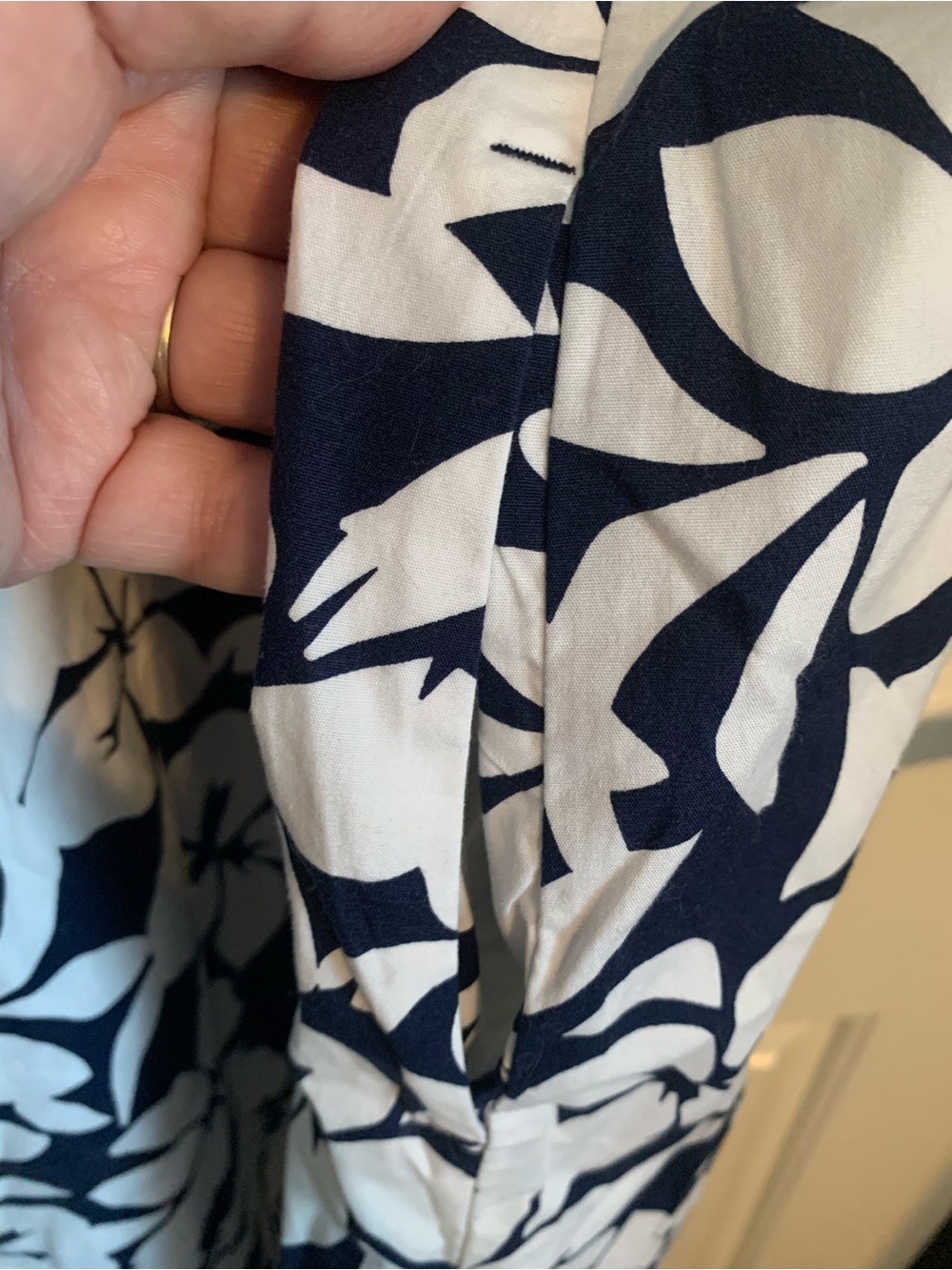 J. Crew White Halter Dress with Navy Floral Detailing NWT - Picture 7 of 11